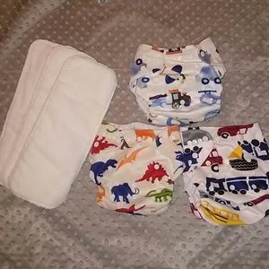 3 NWOT Alva Minky Cloth Diapers